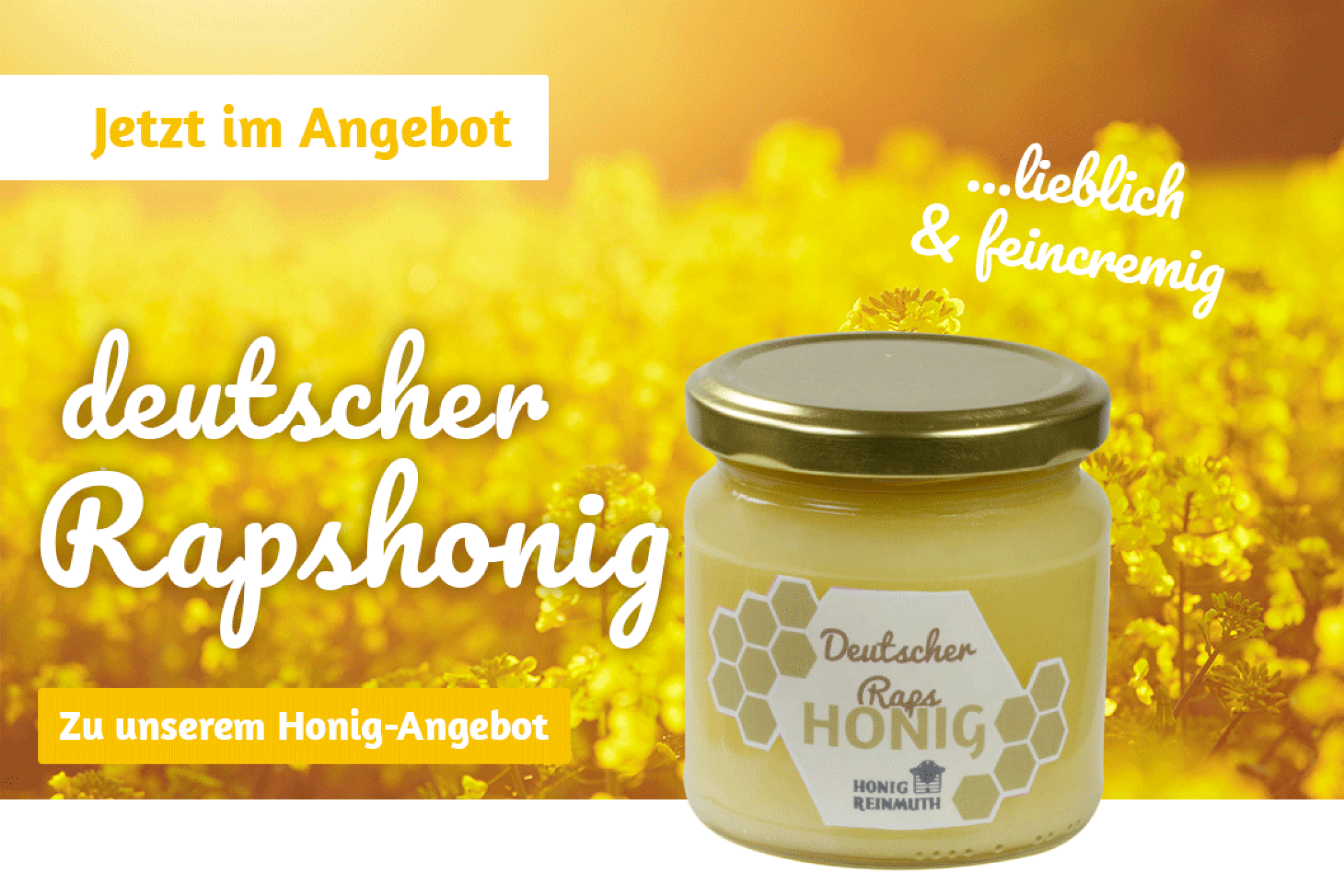 Unser Angebot im August: Deutscher Rapshonig